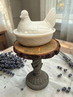Handcrafted Rustic Wood Slice Pedestal Riser Small Cottagecore Farmhouse Decor
